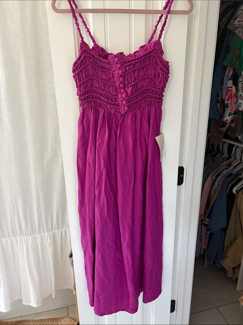 NWT Bohme Magenta Midi Dress